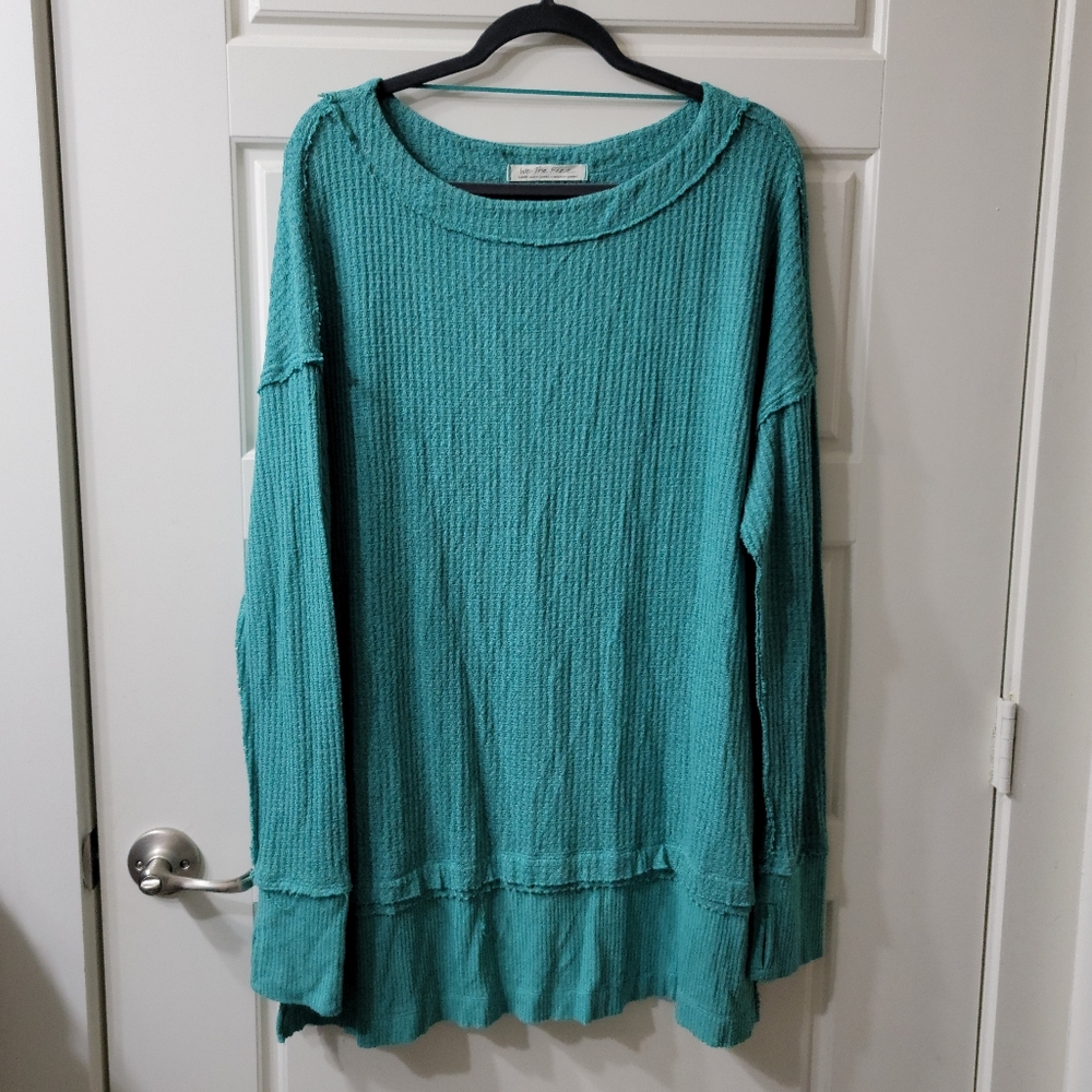 We The Free Waffle Knit Long Sleeve Top